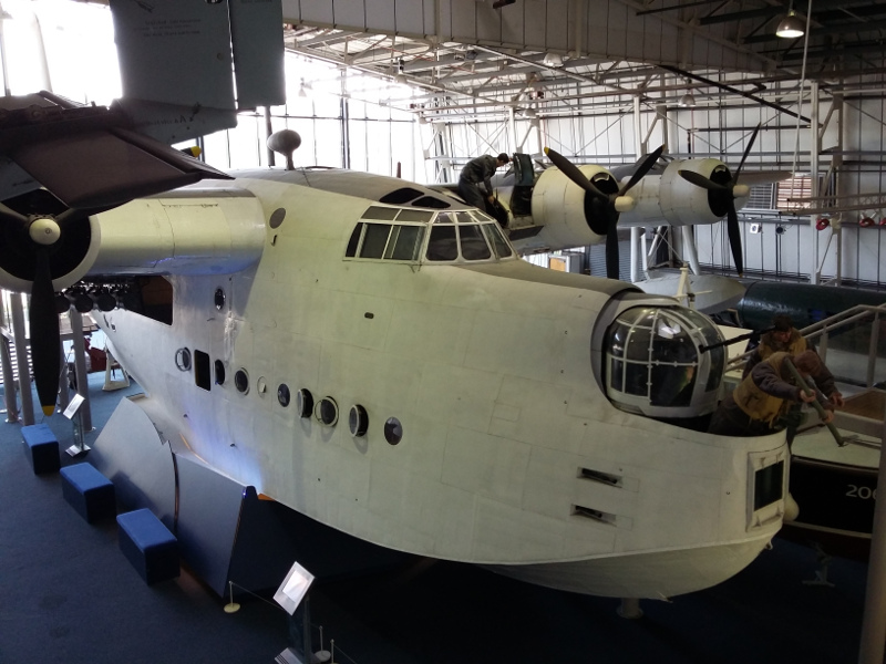 Sunderland flying boat at RAF Museum Hendon, viewed from the gallery