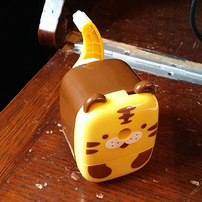 pencil sharpener made to look like a tiger